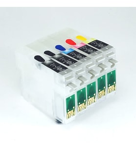 Epson T0711Hx2-T1004 Uyumlu Kolay Dolan Kartuş - 5 Renk (Çok Renkli)