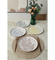 Keramika Leaf Harmony Nordıc Pasta Tabağı 22 Cm 4 Adet / 22974-77