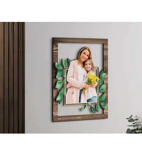 BK Gift Kişiye Özel Anneler Günü Fotoğraflı 3D Ahşap Tablo, Anneye Hediye, Anneler Günü Hediyesi-3