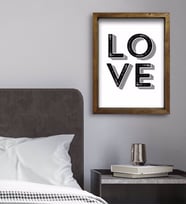 BK Gift Yatak Odası Konseptli Doğal Masif Ahşap Çerçeveli Tablo 45x65cm-81
