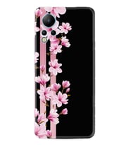 Infınix Note 12 Kılıf Resimli Desenli Baskılı Silikon Pink Flowers 3 1393