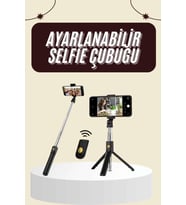 Cep Telefonu Tripod Standı Manyetik Selfie Sopa Bluetooth Uzaktan Kumandalı