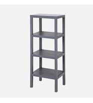 Demonte Plastik Raf 4 Katlı 38x29x100 cm Gri