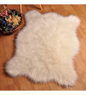 Tappeto Soft Peluş Kuzu Postu Krem