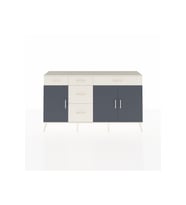 Arges Konsol 2 Raflı 5 Çekmeceli 3 Kapaklı 176x30x99 Aytaşı-Antrasit/Aytaşı