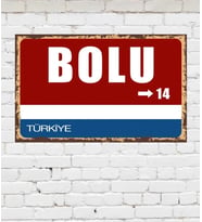 Dekoratif Şehir Plaka Retro Tablo MDF Ahşap Tablo - 14