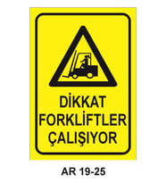 İŞ GÜVENLİĞİ UYARI LEVHASI 1 ADET PVC 21 X 29CM