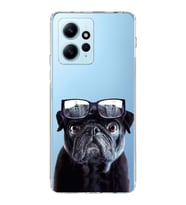 PrintiFy Xiaomi Redmi Note 12 4G ile Uyumlu Köpek 3 Kamera Korumalı Şeffaf Kılıf
