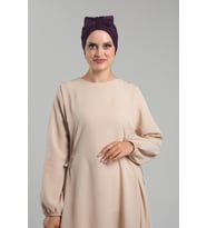 Mürdüm Pratik Hazır Geçmeli Fiyonklu Bone Sandy Çift Taraflı Çapraz 3007B_07
