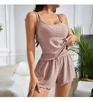 Askılı Yazlık Rahat Spor Şortlu Pijama Takımı – Nefes Alabilir Konforlu Set W2002