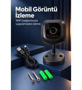 Mey İthalat® Mobil Uygulama Destekli WiFi Güvenlik Kamerası