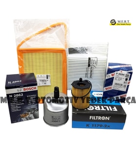 Peugeot 207 1.4 Hdi Dizel Filtre Bakım Seti (2011-2012) Euro 5