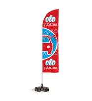 Oto Yıkama v2 Temalı Yelken Bayrak Takımı Kırmızı 1 adet