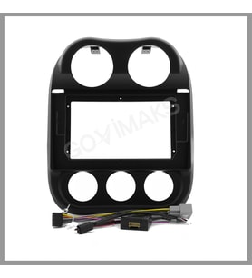 JEEP COMPAS 2010-2016 UYUMLU ÇERÇEVE 10'' SİYAH ANDROID MULTİMEDYA ÇERÇEVESİ - SOKET+CANBUS