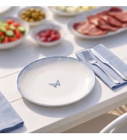 GÜRAL PORSELEN Flora 4lü 20 cm Porselen Düz Tabak