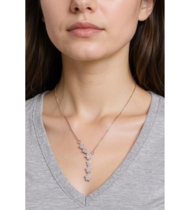Accessories Zirkon Taşlı Yıldız Model Çelik Kadın Kolye