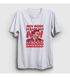Presmono Unisex Beyaz No God Please Dizi The Office T-Shirt 345731tt