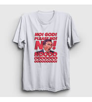 Presmono Unisex Beyaz No God Please Dizi The Office T-Shirt 345731tt