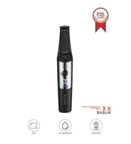 Şarjlı LCD Ekranlı 3 Başlıklı Su Geçirmez Ayak Törpü Cihazı BCM-1140T Siyah