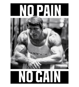 Arnold Schwarzenegger Ağrı Yok Kazanç Yok Tablo Ahşap Poster Dekoratif