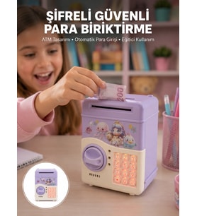 Mulvxkrg Krg02 Çocuklar İçin Elektronik Şifreli Para Biriktirme Kumbarası Mor (Mulvix)