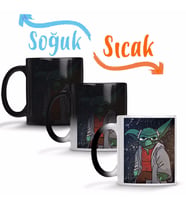 Star Wars Yoda Sihirli Kupa Bardak Porselen