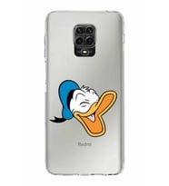 Xiaomi Redmi Note 9 Pro  Kamera Korumalı Kapak Donald Duck Tasarımlı Şeffaf  Kılıf