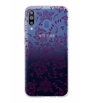 Samsung Galaxy M30 Kapak Nostalji Desen Tasarımlı Şeffaf Silikon Kılıf