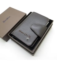 Scrikss Hakiki Deri Cüzdan Flötr Kahve  İsme özel Cüzdan (Karışık)