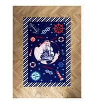 MEKTA HOME BEBEK VE ÇOCUK ODASI Denizci Gemi Desenli Halı
