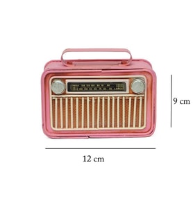 Dekoratif Metal Radyo C1322 Pembe Renk