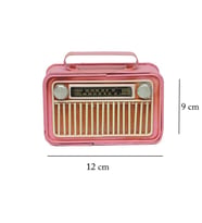 Dekoratif Metal Radyo C1322 Pembe Renk