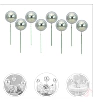 Çubuklu SüSLeme Topu, 3cm x 8 adet - Gümüş (STD)