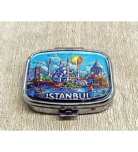 Northcity İstanbul Temalı İlaç Kutusu Alk4367 - Şık ve Taşınabilir İlaç Organizatörü