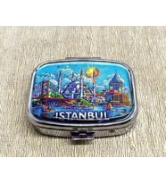 Northcity İstanbul Temalı İlaç Kutusu Alk4367 - Şık ve Taşınabilir İlaç Organizatörü