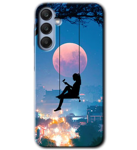 Galaxy A55 Kılıf HD Desen Baskılı Kılıf - Yalnız Kadın