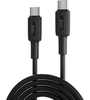 60W USB Type-C to Type-C Silikon Hızlı Şarj ve Data Kablosu Siyah 1 Metre
