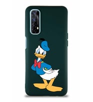 Realme 7 Soft Premier Kapak Donald Duck-D Tasarımlı Silikon Kılıf - Yeşil (Şeffaf)