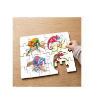 Sevimli Renkli Bukalemunlar Tasarımlı 24 Parça Ahşap Çocuk Puzzle MPK1037