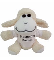 Hoşgeldin Kuzum Tişörtlü Peluş Kuzu