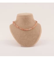 Güneş Taşı Doğaltaş Düğümsüz Kolye 6 mm, M153