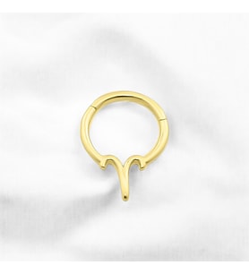Glorria Altın Koç Burcu Halka Helix Piercing