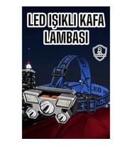 Mey İthalat® Ultra Güçlü Led Işık Şarjlı Kafa Lambası Balıkçı Lambası Kafa Feneri