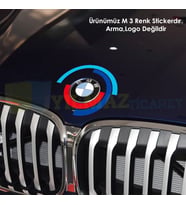 Bmw Ön Kaput Logo Arma Kenarı M Oto Sticker Yapıştırma Etiket 17 x 15 Cm