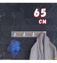 Modilayn ARI Serisi 61,4x9,6 cm 12 Kancalı Banyo Askısı - 4'lü Set Ekstra Düzen ve Yer Tasarrufu