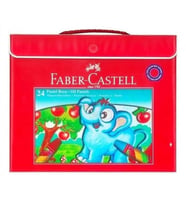 Faber Castell Plastik Çantalı 24 Renk Pastel Boya