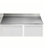 Electrolux Professional Üst Tabla, Sırtlı, 1900 Mm, 1,5 Mm Kalınlıkta Üst Tabla 18 Mm Kalınlığında Ses Sönümlendirici Malzeme Ve Ayrıca 2 Paslanmaz Kayıtla Güçlendirilmiştir - Modular Line TPLA19A