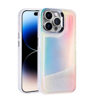 Apple iPhone 14 Pro Uyumlu Kılıf Airbagli Renkli Arka Yüzey Boncuk Tasarımlı Zore Kumul Kapak (Şeffaf)