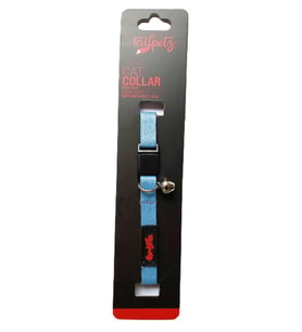 Tailpetz Cat Color Easy & Safety Lock Blue Ayarlanır Kedi Boyun Tasması (Mavi)