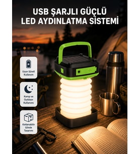 Taşınabilir Şarjlı LED Lamba – Dokunmatik Kontrol, Üç Kademeli Işık ve Uzun Ömürlü Pil Performansı